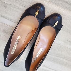 Audrey Brooke Black Wedge Shoe